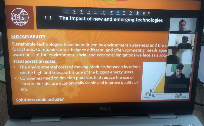 Secondary DT Year 11 Zoom lesson on Sustainability