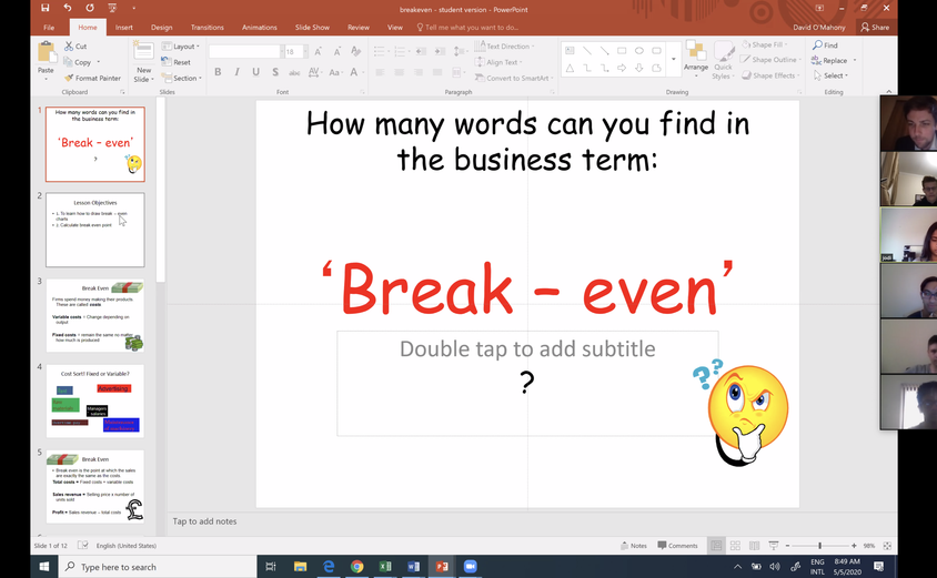 Secondary Y10 Bus Studies Good Quality 03