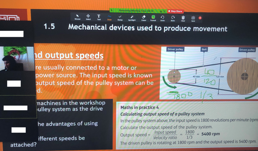 Year 11 Zoom Lessons on Mechanical Advantage and Velocity Ratio 1 26 March 2020