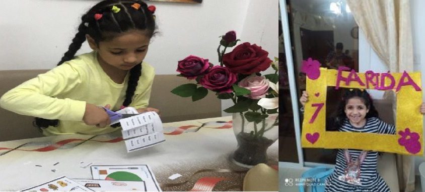 Year 2 E Singapore working from home on her birthday 26 March 2020